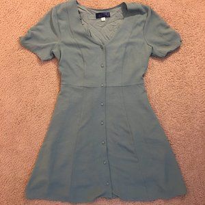 Blue Rain Turquoise Button Front Dress